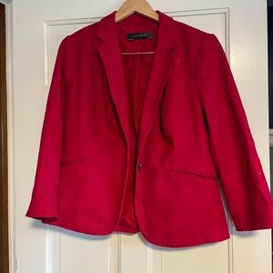 The limited brand cropped red blazer, like new condition, size large